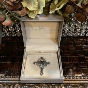 King Baby cross/skull pendant signed by Mitchell Binder solid sterling silver